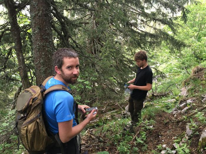 Yann Fragnière and Vincent Sonnenwyl in Teysachaux